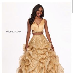 COPY - Rachel Allan Gold Prom Dress